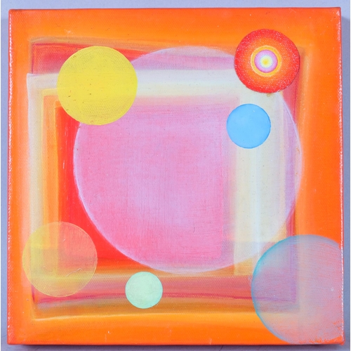 529 - Dani Humberstone, abstract, oil on canvas, 2004, 20.5cm x 20.5cm, unframed