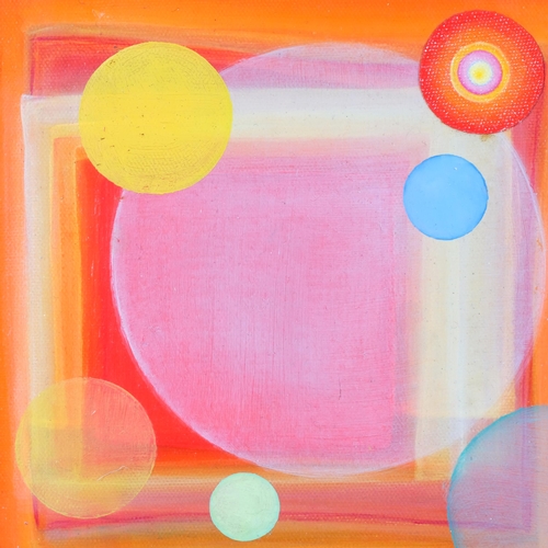 529 - Dani Humberstone, abstract, oil on canvas, 2004, 20.5cm x 20.5cm, unframed