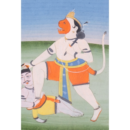 535 - Indian School, 2 gouache paintings, ceremonial scenes, image 16cm x 11cm, framed