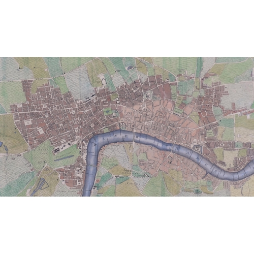 579 - Cruchley's Road and Railway Map of County of Kent, circa 1870, 47cm x 54cm, framed, another early ma... 