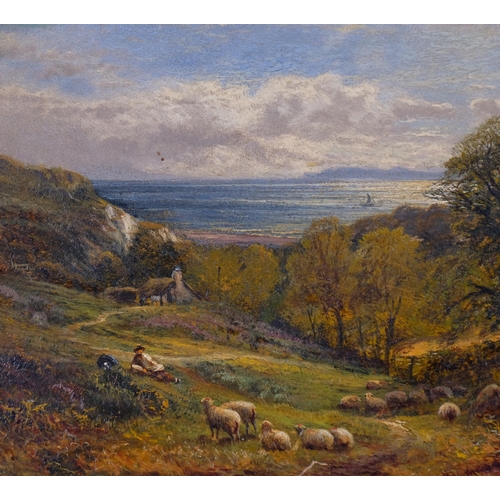 583 - Alfred Glendenning (circa 1840 - 1910), on the south coast Isle of Wight, oil on board, 19cm x 30cm,... 