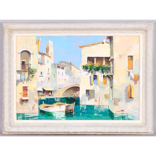 591 - Cecil Doyly-John, Near Campo San Zanipolo Venice, oil on canvas, 45cm x 65cm, framed, provenance: St... 