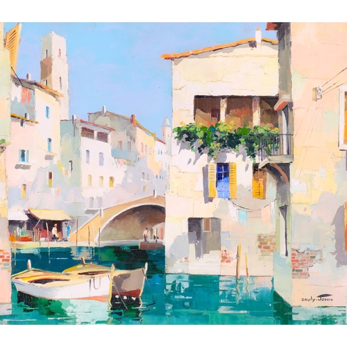 591 - Cecil Doyly-John, Near Campo San Zanipolo Venice, oil on canvas, 45cm x 65cm, framed, provenance: St... 