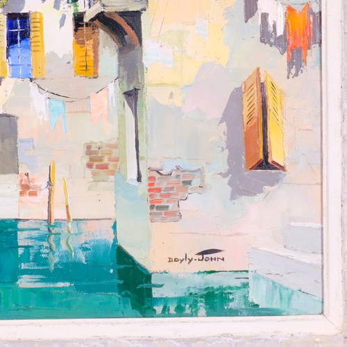 591 - Cecil Doyly-John, Near Campo San Zanipolo Venice, oil on canvas, 45cm x 65cm, framed, provenance: St... 