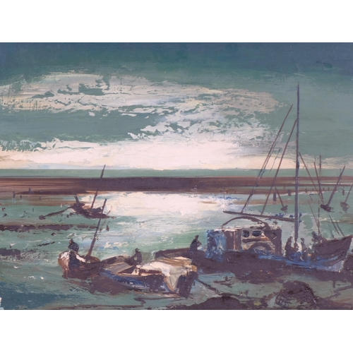 593 - Bertram Holt, Benfleet, oil on board, 26cm x 33cm, framed