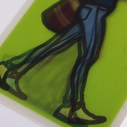 552 - Julian Opie (born 1958), Waitress 2014, lenticular card, 2014, 14.5cm x 9cm, unframed