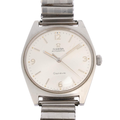 1005 - OMEGA - a Vintage stainless steel Geneve automatic bracelet watch, ref. 165.041, circa 1969, silvere... 