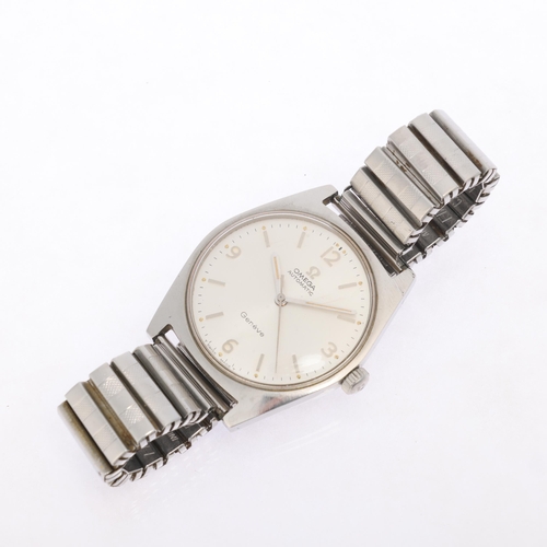 1005 - OMEGA - a Vintage stainless steel Geneve automatic bracelet watch, ref. 165.041, circa 1969, silvere... 