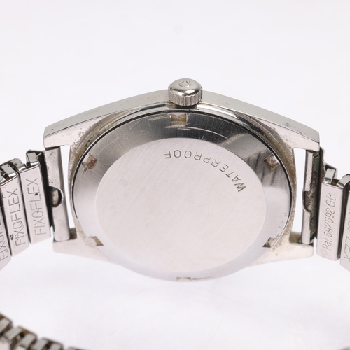 1005 - OMEGA - a Vintage stainless steel Geneve automatic bracelet watch, ref. 165.041, circa 1969, silvere... 