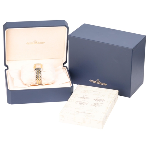 1014 - JAEGER LECOULTRE - a lady's bi-metal Reverso Duetto mechanical bracelet watch, ref. 266.5.44, circa ... 