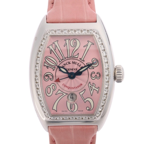 1019 - FRANCK MULLER - a lady's stainless steel Master Of Complication Conquistador Tonneau automatic calen... 