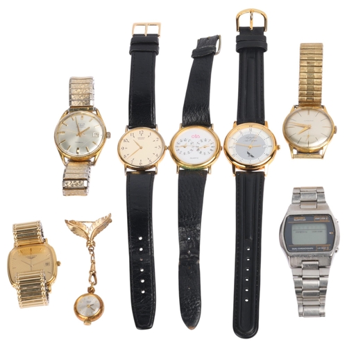 1040 - Various watches, including Longines quartz, Junghans, Avia, etc