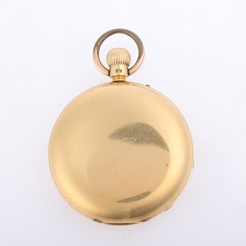 1045 - A late 19th century 18ct gold full hunter keyless pocket watch, by George Oram & Son of London, whit... 