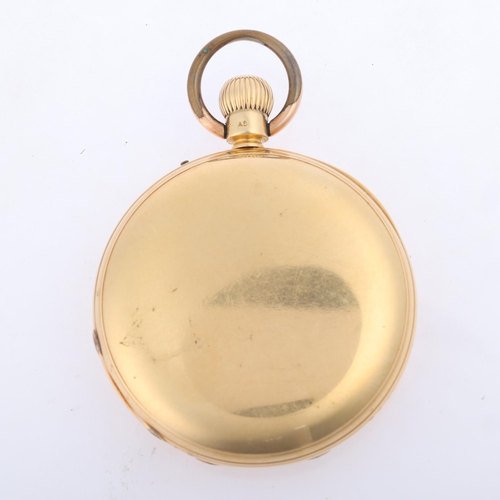 1045 - A late 19th century 18ct gold full hunter keyless pocket watch, by George Oram & Son of London, whit... 