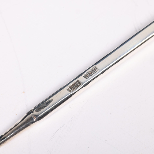 1550 - A George VI Irish silver presentation rowing oar, T Weir & Sons, Dublin 1951, 24cm, in fitted leathe... 