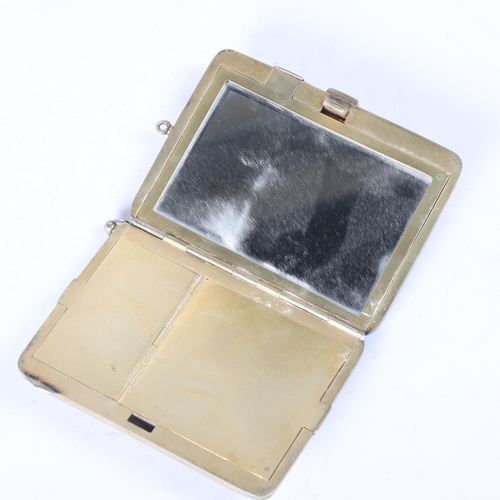 1582 - LOUIS KUPPENHEIM - a German Art Deco silver-gilt lady's minaudiere, circa 1900, rounded rectangular ... 