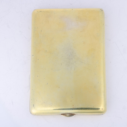 1583 - ASPREY - an Art Deco Edwardian silver-gilt card case, Charles & George Asprey, London 1906, rectangu... 