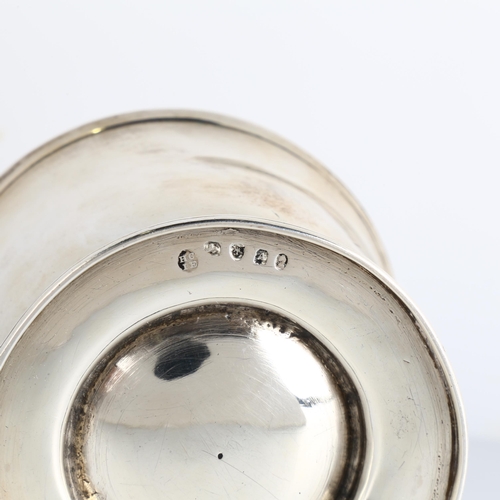 1749 - A George III silver Brandy pan, Henry Chawner & John Eames, London 1796, cylindrical form with turne... 