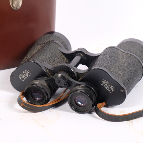 15 - CARL ZEISS - a pair of Jenoptem 10x50W binoculars, serial no. 4644355, in fitted leather case