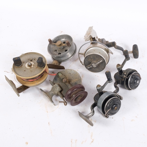 73 - 6 Vintage fishing reels, including Allcock-Stanley reel, Grice & Young Ltd Jecta Orlando, Ashaway Su... 