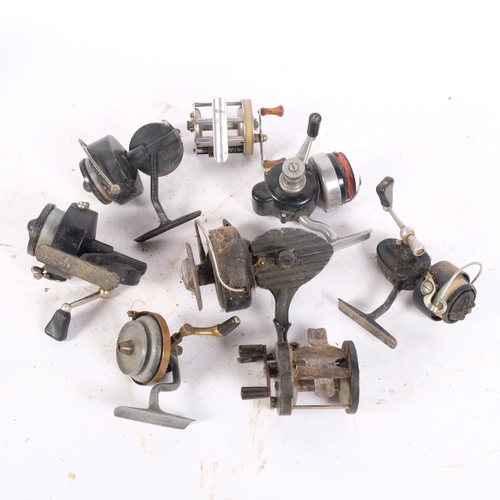 75 - 8 Vintage fishing reels, including K P Morritt's Intrepid Supreme, Prince Esher, etc