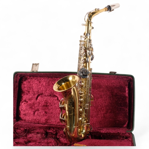 207 - A Corton brass and chromed saxophone, serial no. 157408, cased