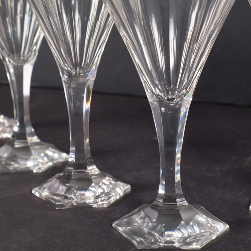 292 - A set of 6 Moser Thomas pattern crystal glasses, facet-cut from rim to base, designed in 1929 by Leo... 