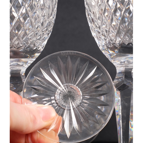 297 - A set of 9 Stuart Crystal wine goblets, 16cm