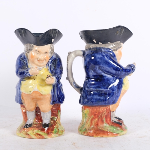 308 - A pair of Antique Staffordshire Toby jugs, H21cm