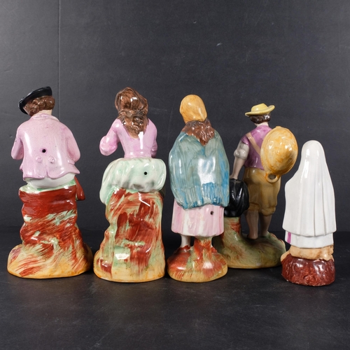 320 - A group of 5 Victorian Staffordshire figures, tallest 19.5cm