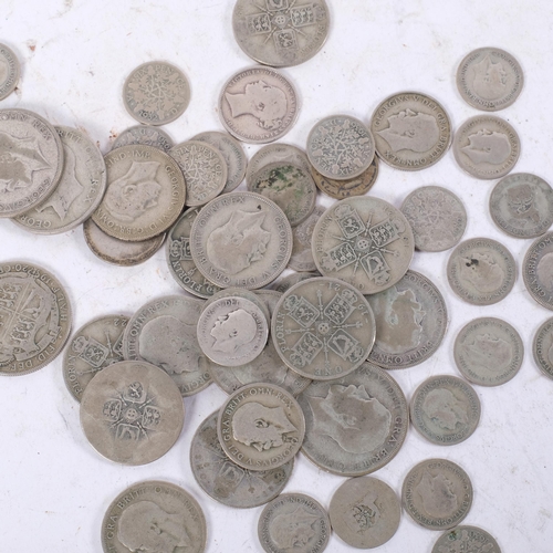 693 - A quantity of pre-1947 English silver coins, 9.9oz