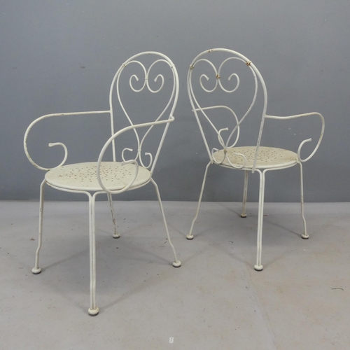 2474 - A pair of 19th century French style bistro / garden chairs.