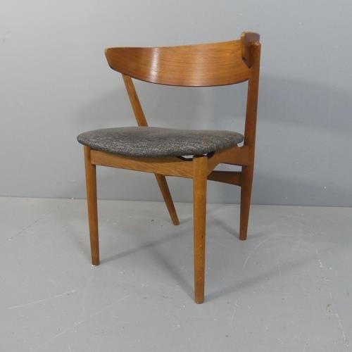 2506 - HELGE SIBAST - A mid-century Danish model 7 chair, the oak frame with teak faced bent ply back, desi... 