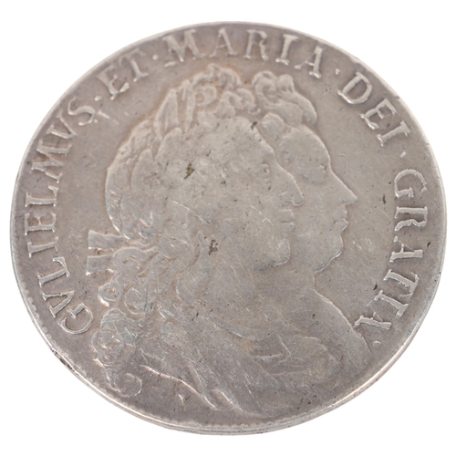 28 - A William and Mary (1689-94) silver Half-Crown, 33mm, 14.8g