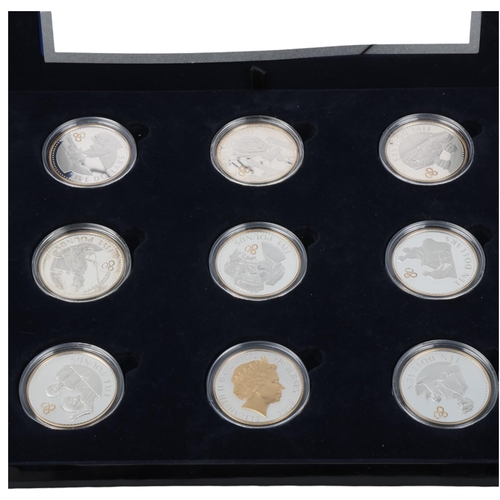 3 - A Royal Mint, Queen Elizabeth II, Eightieth Birthday Silver Proof Coin Collection 2006, issue of 17 ... 