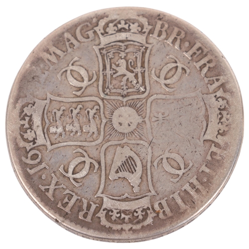 32 - A Charles II (1660-1685) silver Crown, 39mm, 29.3g