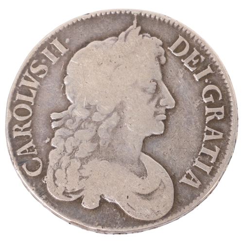 37 - A Charles II 1673 silver Crown, 38mm, 29.9g