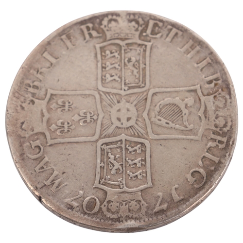 62 - A Queen Anne 1707 silver Crown, 39mm, 29.7g