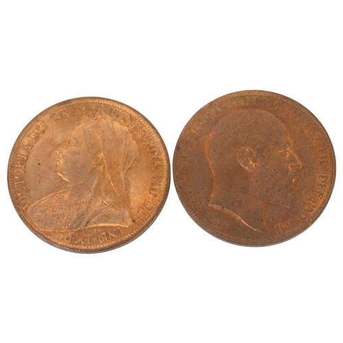 69 - A Queen Victoria 1901 and an Edward VII 1903 bronze Penny (2)