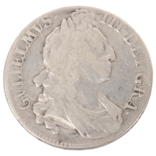 72 - A William III 1695 silver Crown, 39mm, 29.6g