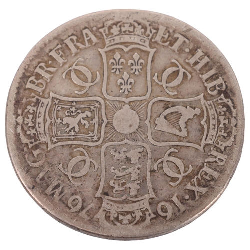 74 - A Charles II 1676 silver Crown, 38mm, 28.7g