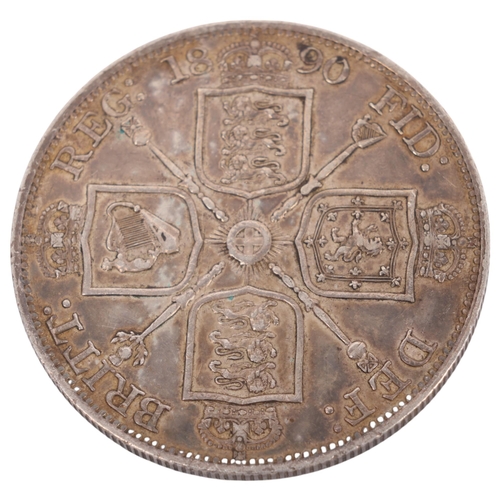 81 - A Queen Victoria silver 1890 Double-Florin, 36mm, 22.6g