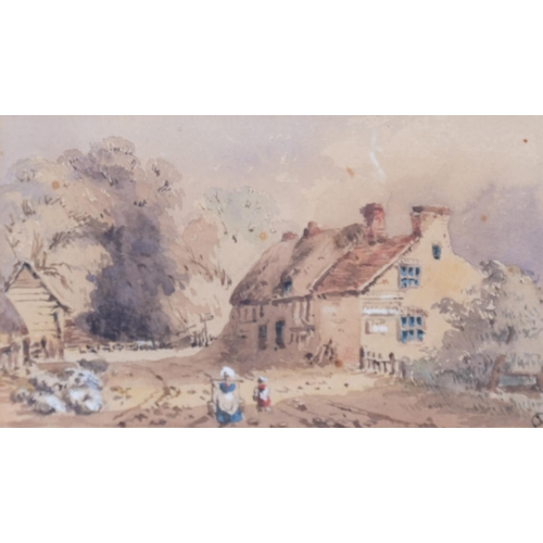 898 - Attributed David Cox (1783 - 1859), first Post Office, Leamington, watercolour, artist's monogram, 1... 