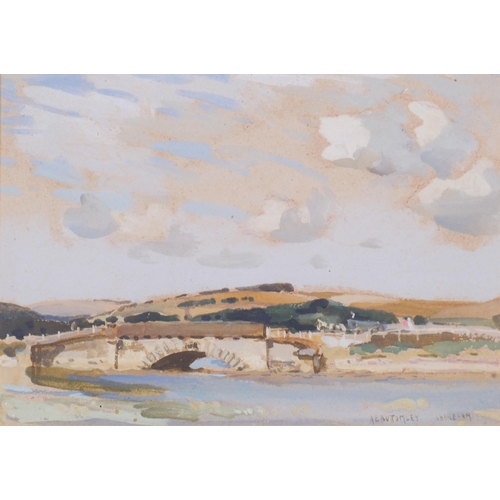 617 - Albert Ernest Bottomley (1873 - 1950), pair of Shoreham estuary scenes, 1921, gouache, 24cm x 33cm, ... 