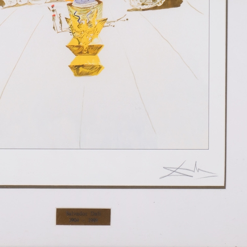 627 - Salvador Dali (1904 - 1989), America Clock, lithograph, signed in pencil, no. 50/175, image 46cm x 3... 