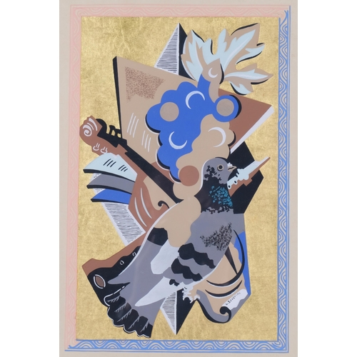 731 - Gino Severini (1883 - 1966), Nature-Morte Au Pigeon, pochoir, plate 13 epilogue, 1930, 33cm x 21cm, ... 