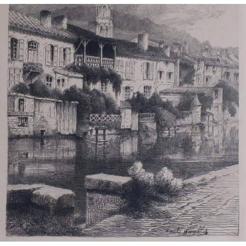 765 - 4 French etchings, circa 1908, mounted (4)