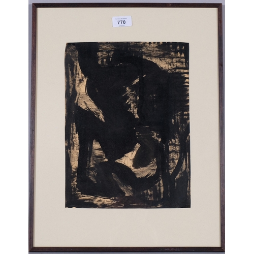 770 - Arnold Daghani (1909 - 1985), abstract, ink and wash, 1963, 33cm x 22cm, framed