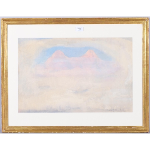 777 - Rudolf Sauter (1895 - 1977), The Grand Canyon In Clouds, watercolour, 1971, 38cm x 56cm, framed