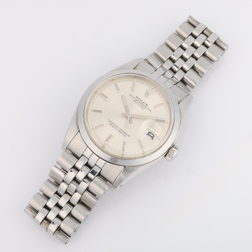 1009 - ROLEX - a Vintage stainless steel Oyster Perpetual Datejust automatic calendar bracelet watch, ref. ... 